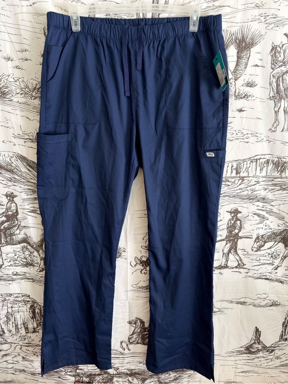 NWT Navy Drawstring Scrub Pants